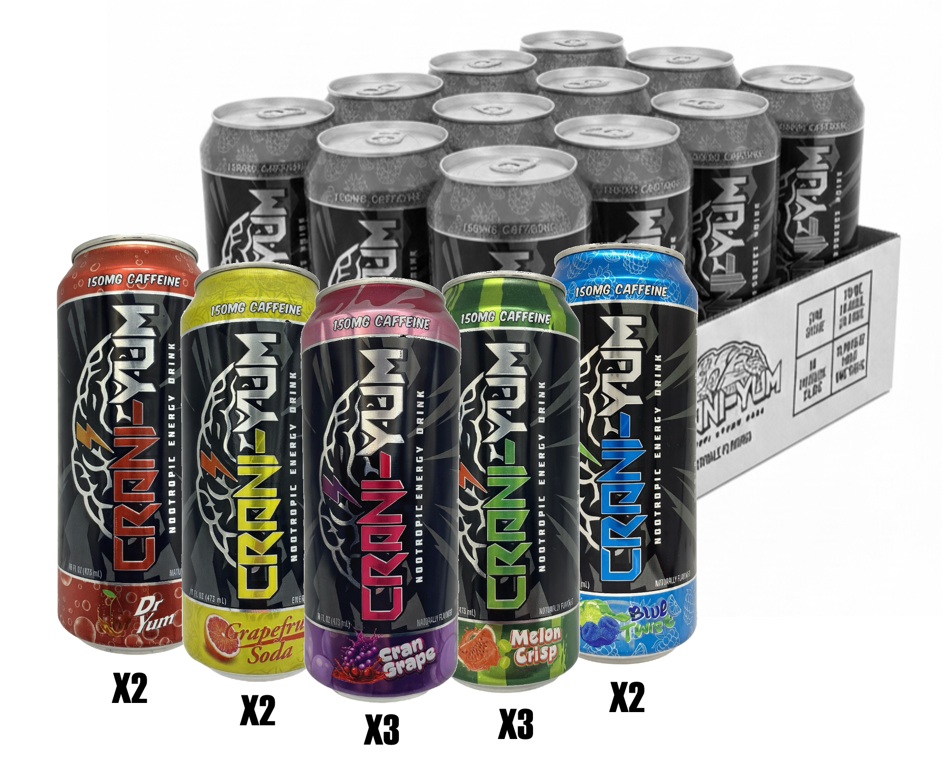 Crani-Yum Variety Packs (5 Flavors) – Crani-Yum Nootropic Energy