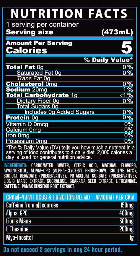 Crani-Yum Blue Twist Case of 12/16 oz cans