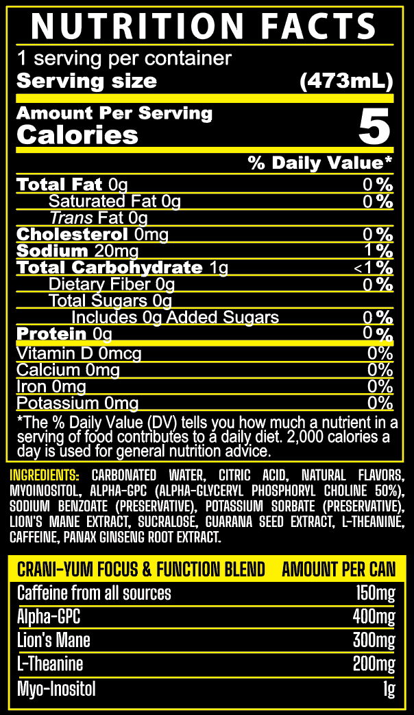 Crani-Yum Grapefruit Soda Case of 12/16 oz cans