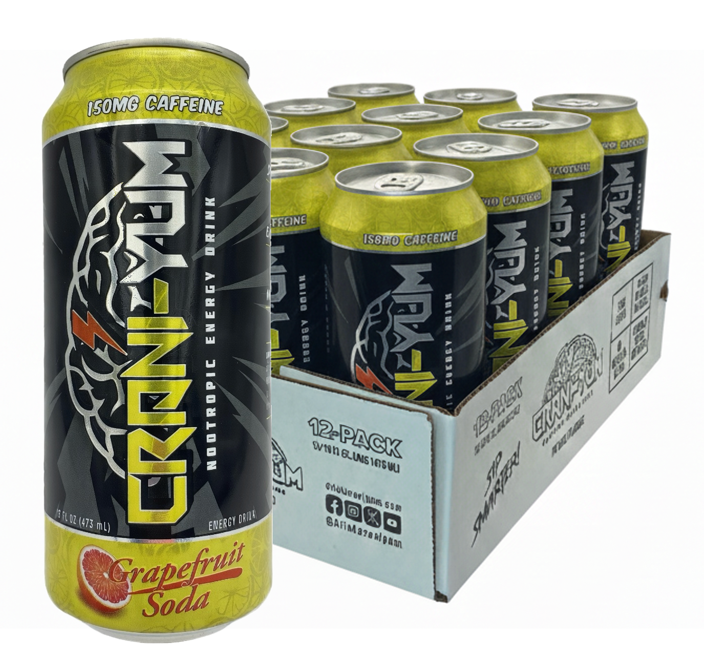 Crani-Yum Grapefruit Soda Case of 12/16 oz cans