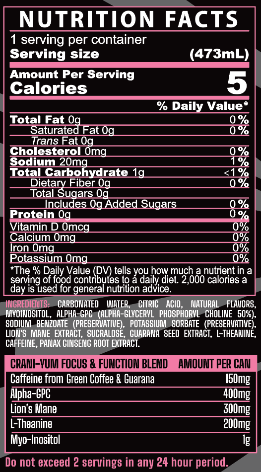 *NEW* Crani-Yum Strawberries & Cream Case of 12/16 oz cans