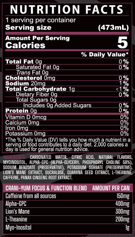 Crani-Yum Cran Grape Case of 12/16 oz cans *Launches Feb 1*