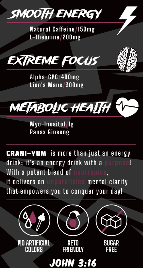 Crani-Yum Cran Grape Case of 12/16 oz cans *Launches Feb 1*