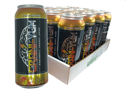 *Crani-Yum Peach Rings Case of 12/16 oz cans