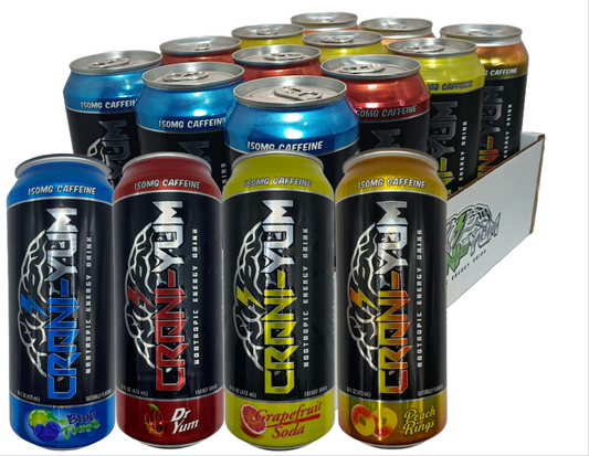 Crani-Yum Variety Case of 12/16 oz cans (4 Flavors)